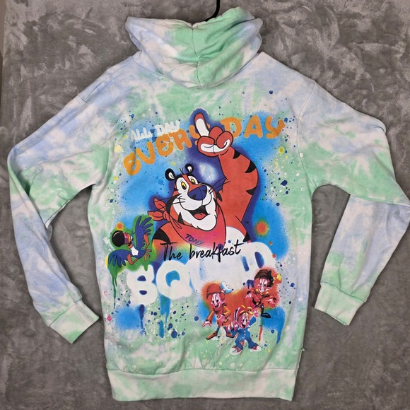 Kelloggs Tony the Tiger Tie Dye Hoodie Unisex S 2021 Pre-Owned - Picture 6 of 10
